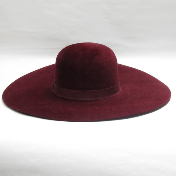 authentic HERMÈS bordeaux FELTED RABBIT FUR hat - Picture 2 of 8